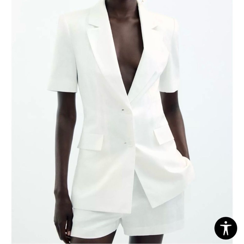 NWT Zara Short Sleeve Blazer Set